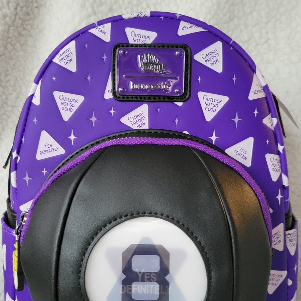 NWT Loungefly Magic 8 Ball All-Over Print Lenticular Mini Backpack